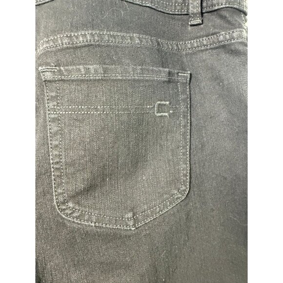 Chico's Women's Black Straight Leg Demin Jeans Size 2.5 Short - EUC - Picture 6 of 11